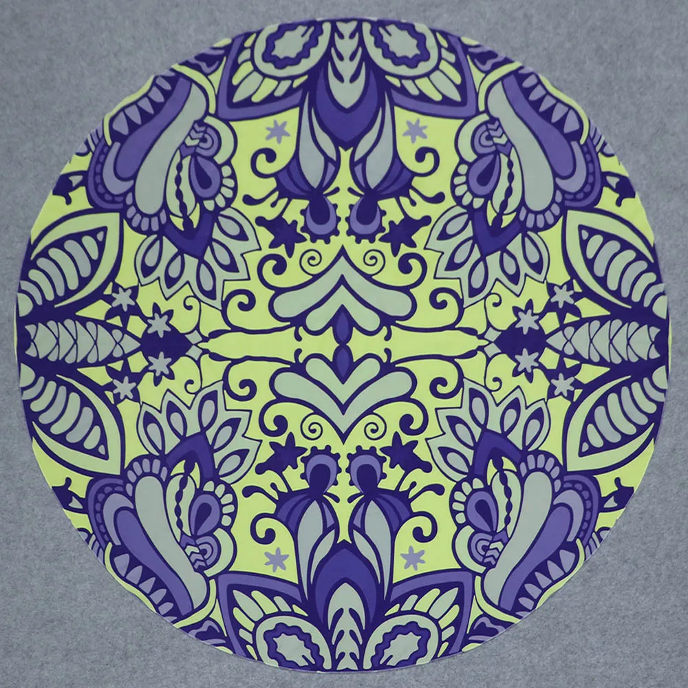 Swimming Towels Boho Printing Round Bath Beach Towel Mat Portable Sand Towel Tapestry Summer Swimming Sunbath Microfiber Blanket