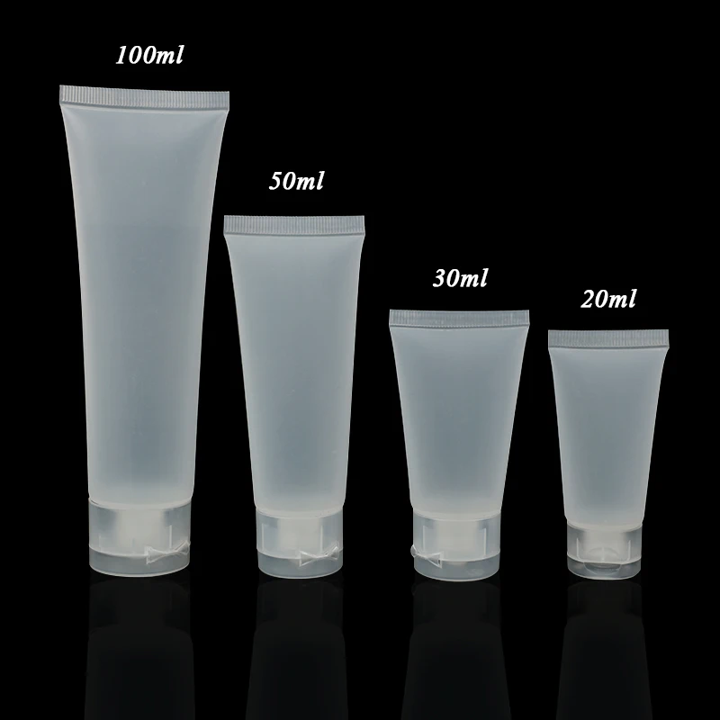 

Stouge 4PCS Empty Tubes Cosmetic Cream Travel Refillable Lotion Containers Bottles One Set For 20ml/ 30ml/ 50ml/ 100ml