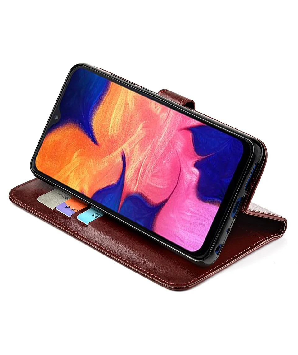 Роскошный кожаный чехол книжка для Samsung A10 накладка телефона Galaxy A10S A 10 Женский A105