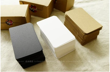 

100 Pcs Vintage Blank Card DIY Greeting Cards Graffiti Word Cards Wedding Party Gift Thick Kraft Paper Postcards