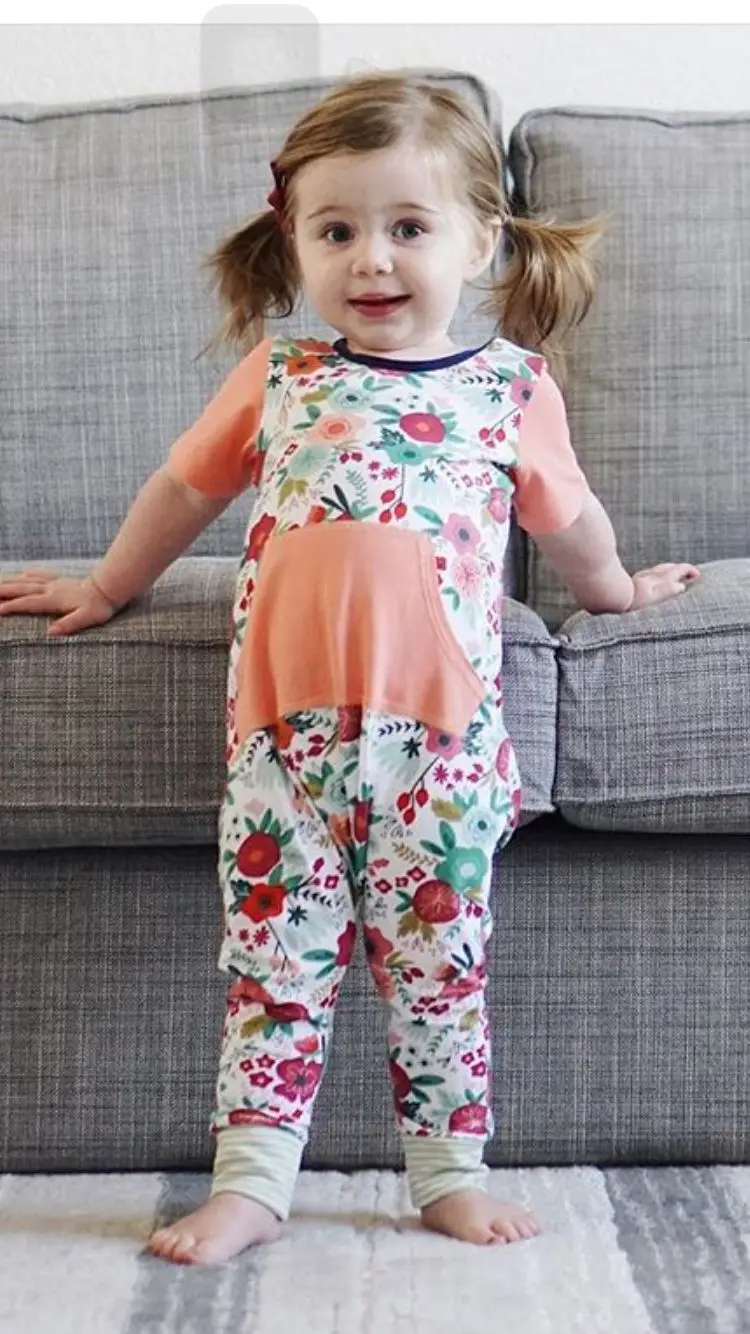 

Baby girls clothing 2019 Summer Infant toddle fashion baby girl romper Short sleeves jumpsuit with headband 2 pcs suit sets
