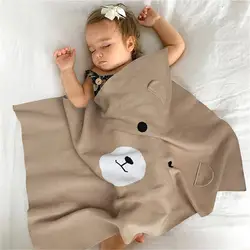 Одеяльца для новорожденных забавные Носки с рисунком медведя из мультика трикотажные детские мальчики девочки коляска Sleepsack супер мягкие