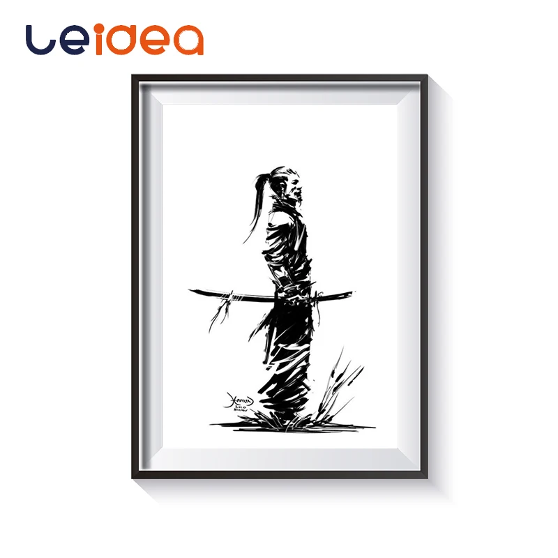 

Paint By Number Black Japanese Anime Warrior Painting Digital Module Arts Room Wall Decoration 40x50cm Set Manual Gift