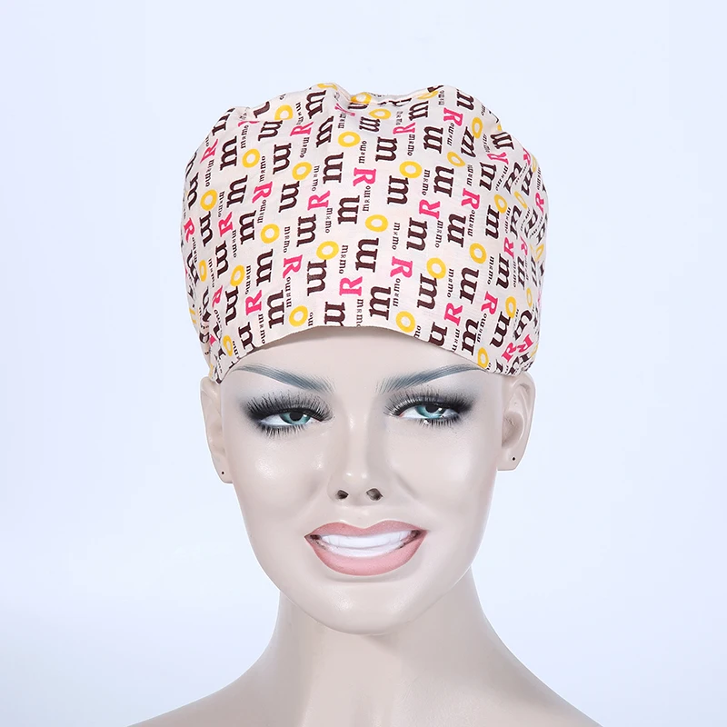 Unisex Hospital Adjustable Medical Caps 100 Cotton Surgical Caps Scrub