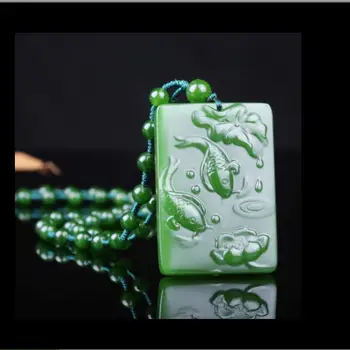 

HQH fish Stone pendant Ping An Nothing to do More than every year Male and female models necklace