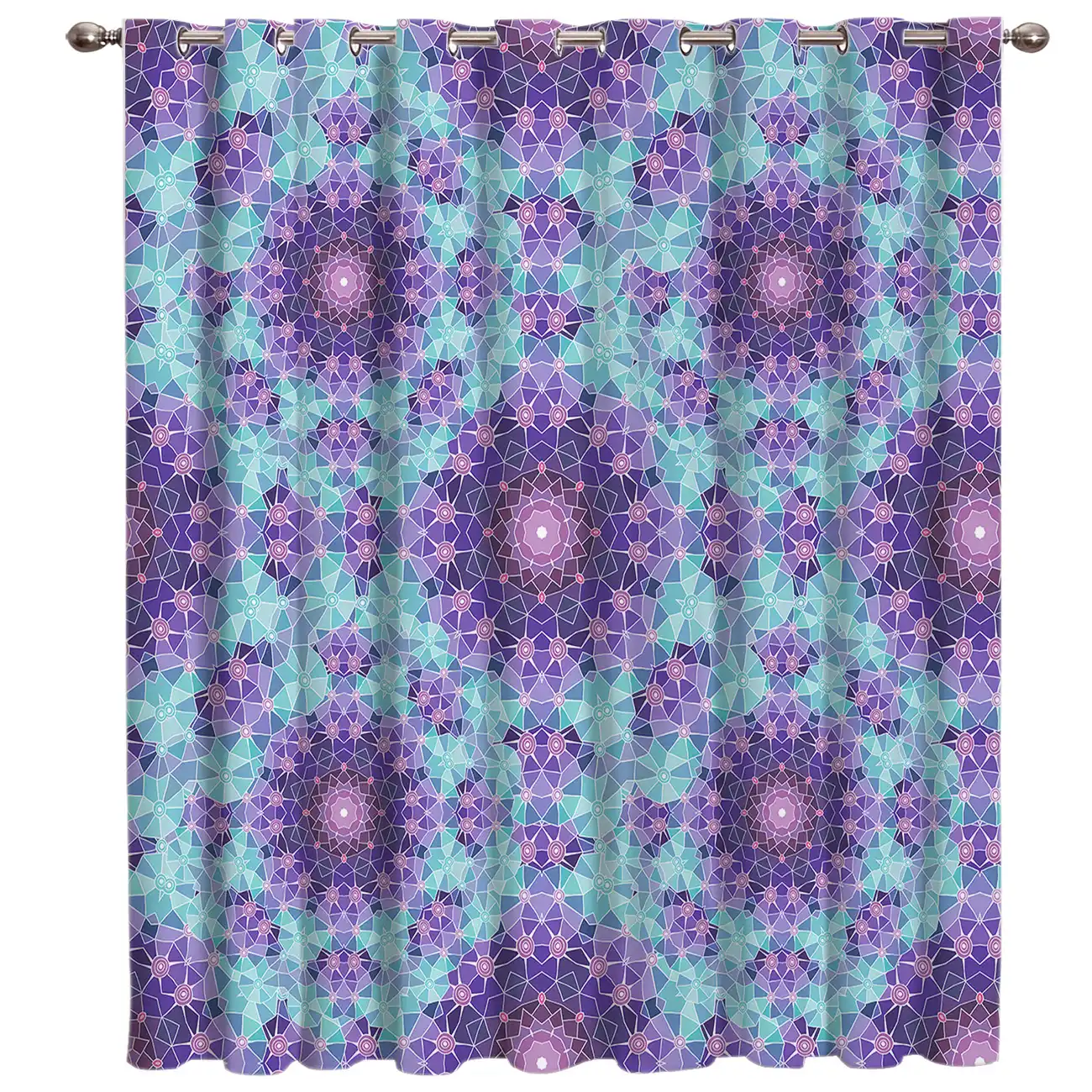 Purple Geometric Abstract Pattern Window Curtains Dark Curtain Lights Living Room Bathroom Decor Bedroom Print Decor Curtain Curtains Aliexpress
