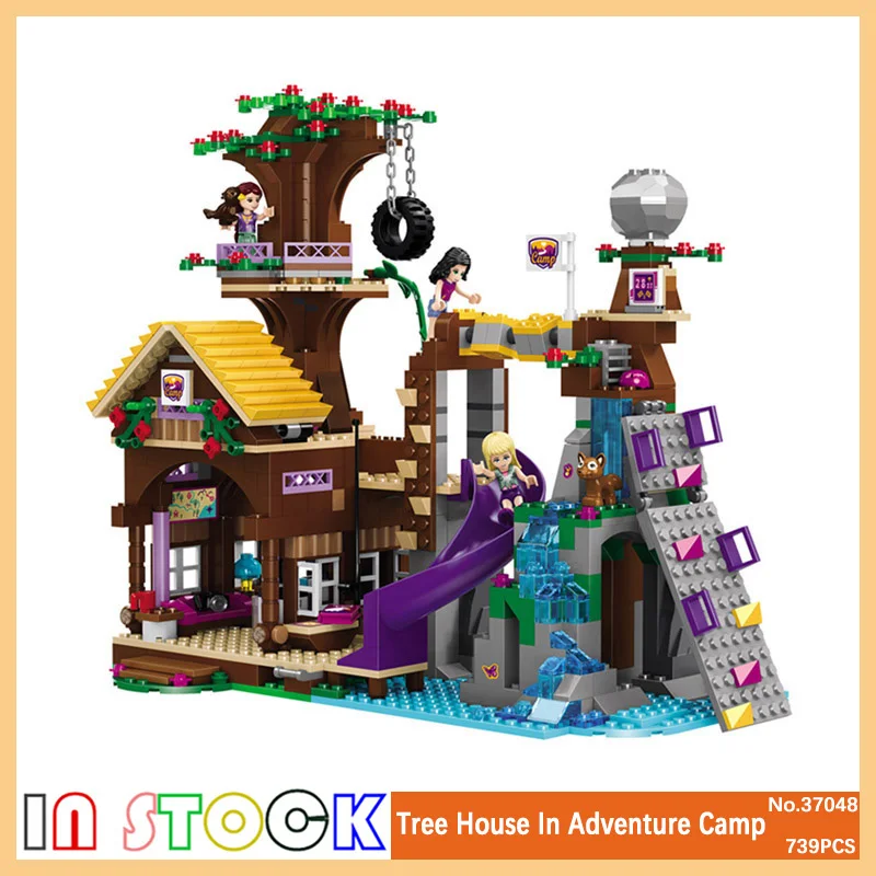 

Legoings Girl Series Adventure Camp Tree House DIY Model Building Blocks Bricks Kit Kids Education Toys Birthaday Gifts 37048