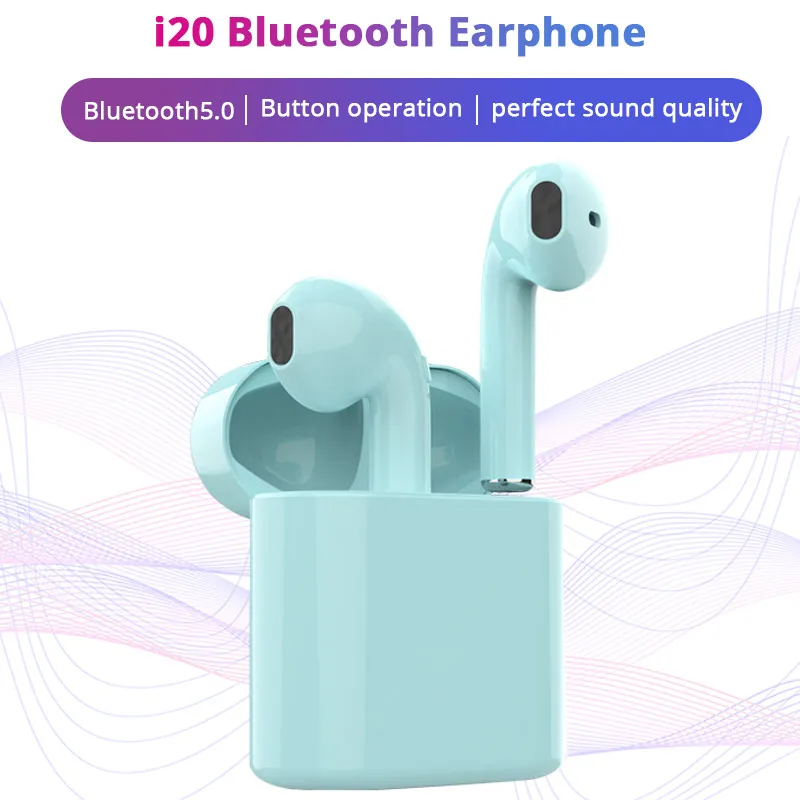 

i20 TWS Bluetooth 5.0 Headset Wireless Bluetooth Earphone Super Bass Wireless Earbuds For Xiaomi redmi note 7 For iPhone x 7 8