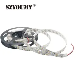 SZYOUMY 12 В двухрядные Светодиодные полосы SMD 2835 240 светодиодов/м не водонепроницаемый автомобилей Home Decor ленты ленты фонари Ice Blue освещения