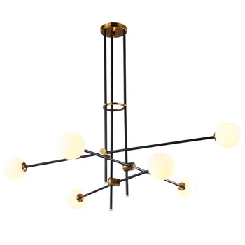 

Nordic Modern Light Pendant Lamp Angle Adjustable Glass Ball Chandelier Creative Living Room Dining Room Hanging Lights Fixtures