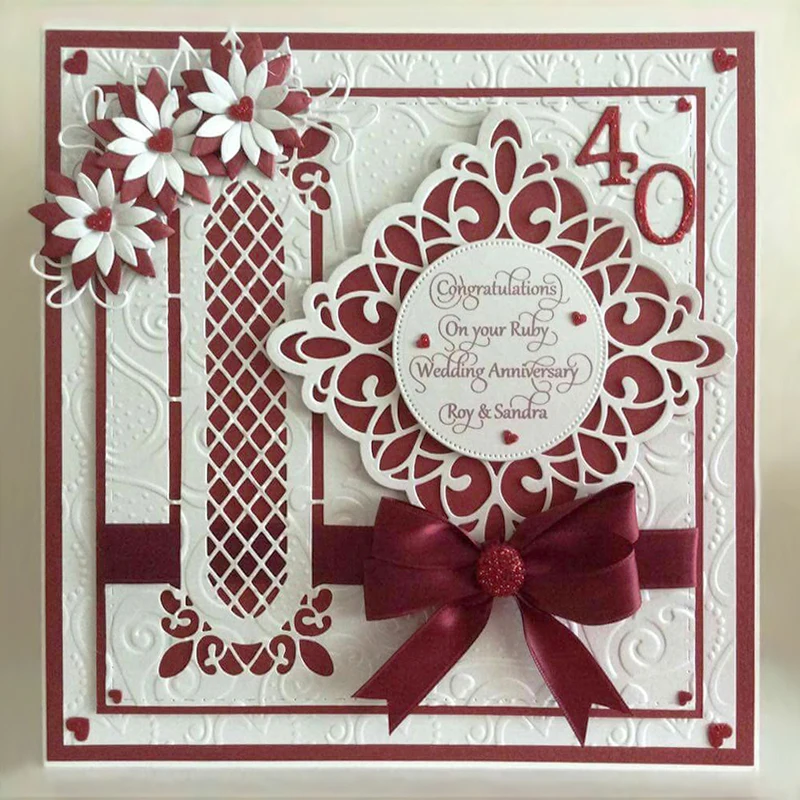 

Beautiful Lace Rectangle Metal Cutting Dies for Scrapbooking DIY Album Embossing Folder Paper Card Maker Template Decor Stencils
