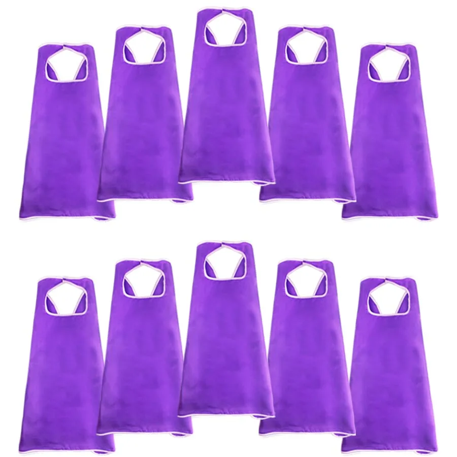 

90*70 cm SPECIAL Custom Super Hero Costume Boys Superhero Purple Cape Costumes Superhero Party Decorations Christmas Capes