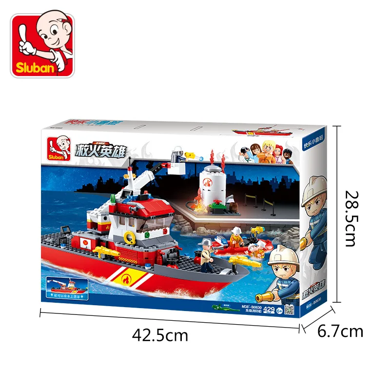 Sluban Model Toy Compatible with Lego B0630 429Pcs Fire Boat Model Building Kits Toys Hobbies Building Model Blocks Sluban Model Toy Compatible with Lego B0630 429Pcs Fire Boat Model Building Kits Toys Hobbies Building Model Blocks