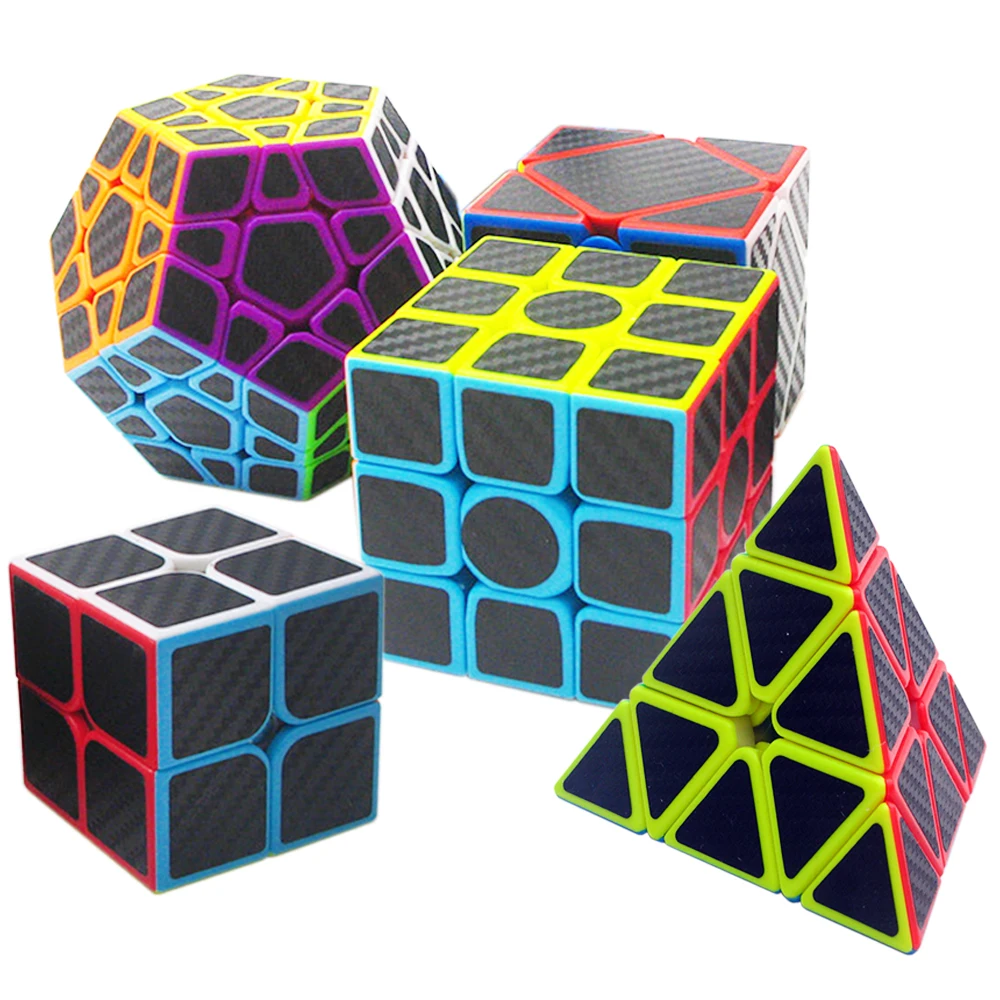 

5 PCS/set Professional ZCUBE' Magic Cubes 3*3 on 3x3x3 Speed 2*2 2x2 3 Layers Triangle Cube Skew Megaminx Puzzle Cubes