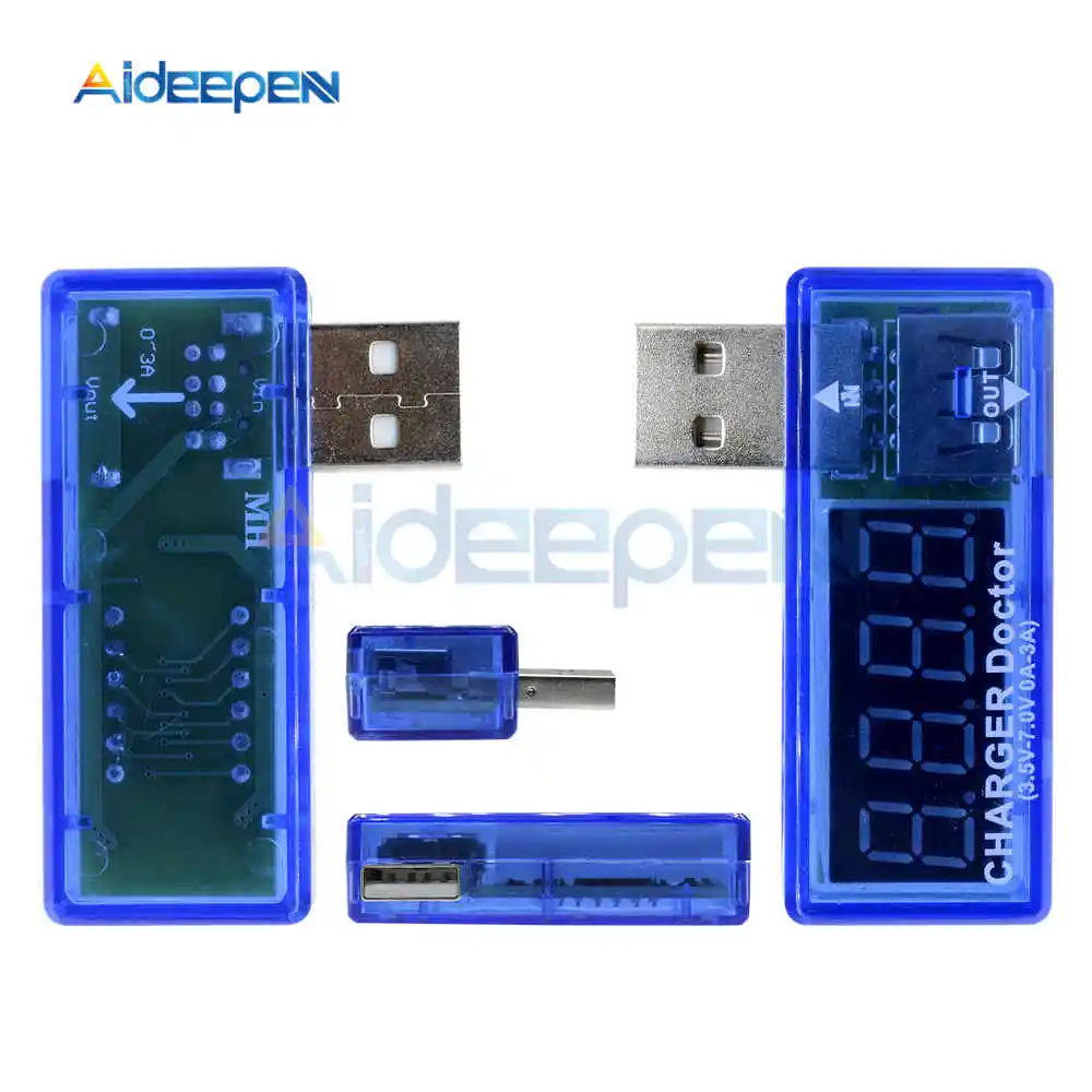 Цифровой USB вольтметр амперметр измеритель напряжения портативный