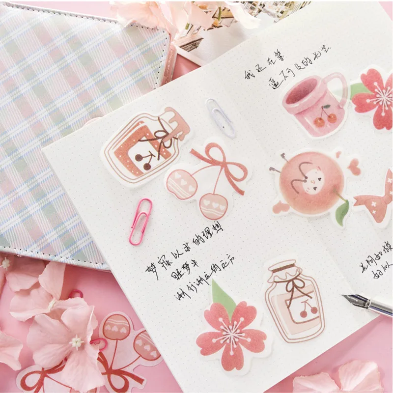 

45Pcs Cute Stationery Stickers Bullet Journal Paper Sticker Kawaii Cake Stickers For Kids Decorations Scrapbooking Diary Albums