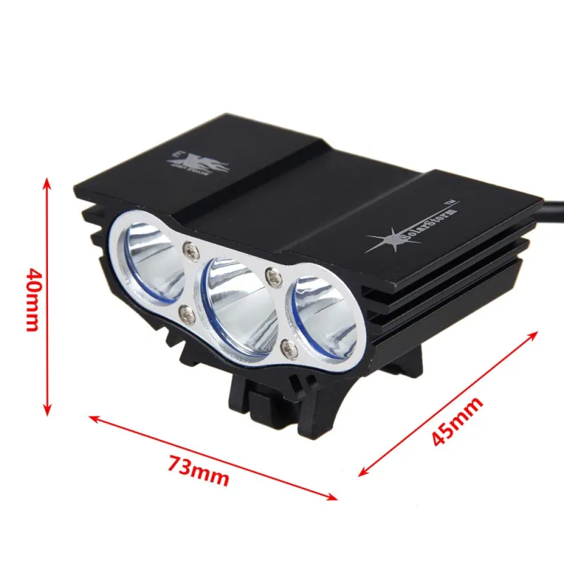 Best USB Cycling LED Lights 10000LM LED Bike Headlamps 3XT6  XM-L LED Bike Light with 6400mAh Battery Pack+Charger 5