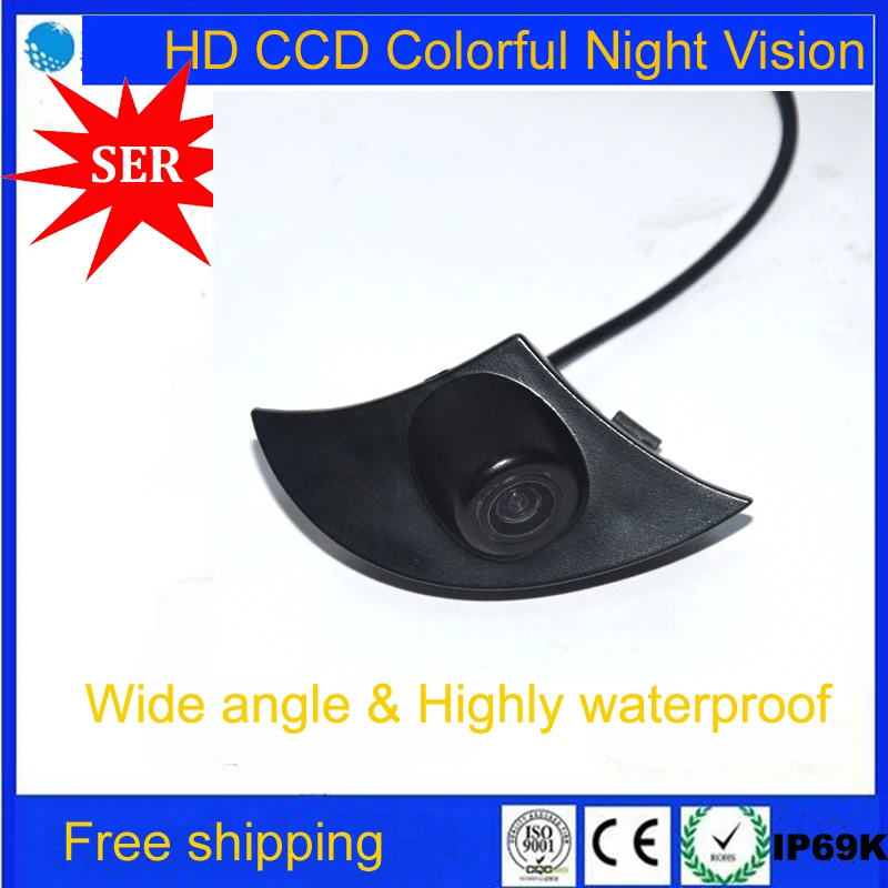 

FreeShip CCD Car Front View vehicle Logo Camera for Toyota series Toyota Prado Highlander Land Cruiser installed in the car logo