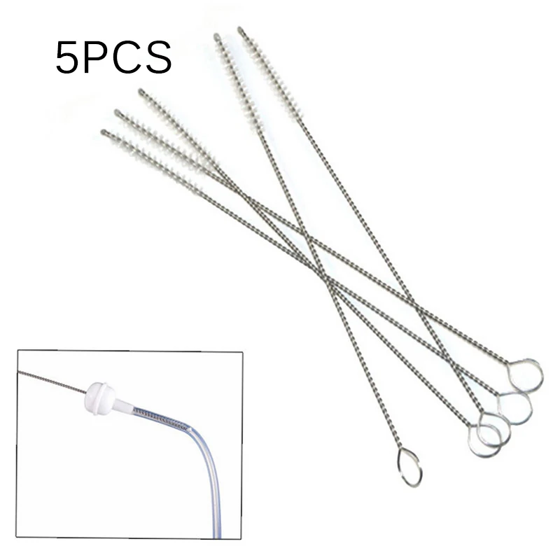 

Houkiper 5PCS Reusable Straw Cleaning Brushes Stainless Steel Wash Drinking Pipe Straw Brush Cleaner Kitchen Accessories