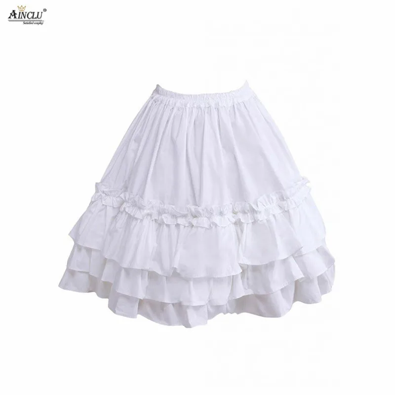 Ainclu XS-XXL Женская хлопковая белая многослойная кружевная отделка и верхняя одежда