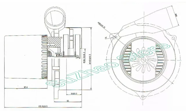 140160 DC 12V or 24V Negative pressure centrifugal fan, blower