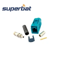 Superbat 10 шт. автомобильный Радио gps антенный разъем Fakra Z Waterblue/5021 нейтральное кодирование Женский обжимной кабель для RG316 RG174 LMR100