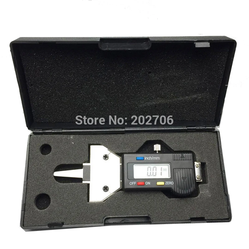 0-25.4mm digital depth Measuring Tool Electronic Digital depth gauge caliper tread depth gauge LCD Tyre tread gauge For Car