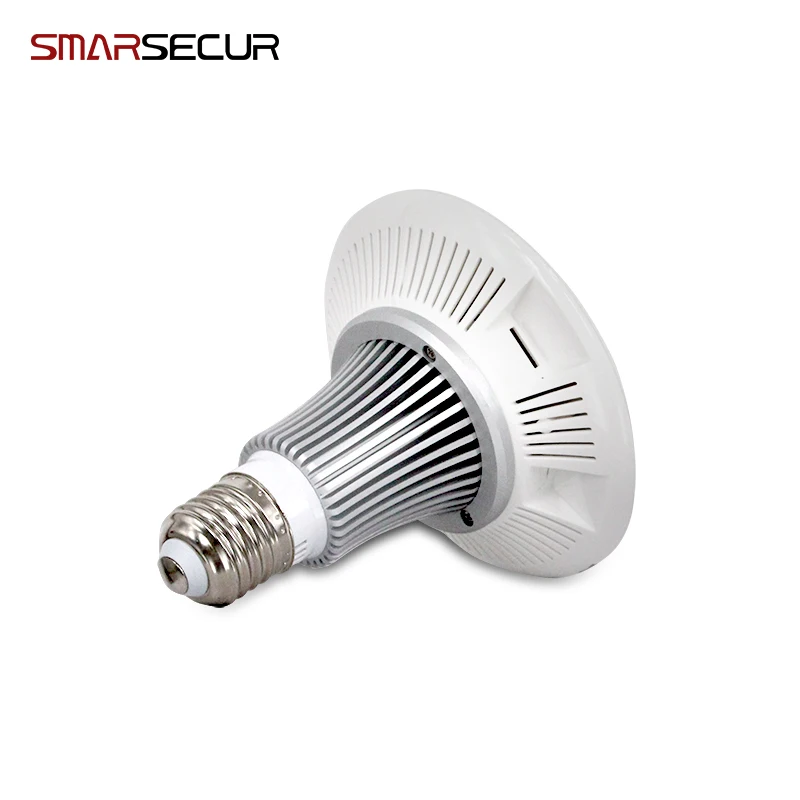 SMARSECUR 360 градусов Лампа IP камера беспроводная Wifi Рыбий глаз объектив 1080P HD лампа