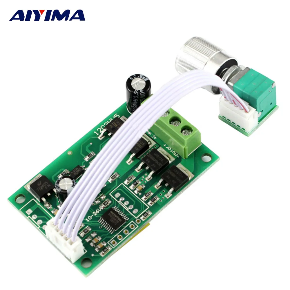 

Aiyima DC12V 24V Motor Speed Controller 3A Fully Automatic Reverse Speed Control Knob Switch Board