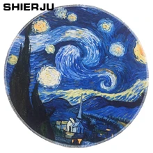 SHIERJU, круглый ковер в скандинавском стиле для гостиной, мультяшный ковер для детей/детей, декоративный ковер для спальни, ванной комнаты, круглый ковер, прикроватные коврики