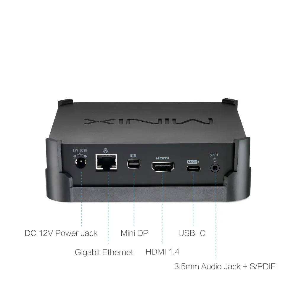 MINIX NEO N42C-4 MINI PC официальный Windows 10 Pro 64-bit Мини ПК 4G/32G Gigabit WI-FI USB 3,0 Pentium N4200 Карманный ПК HDMI BT RJ45