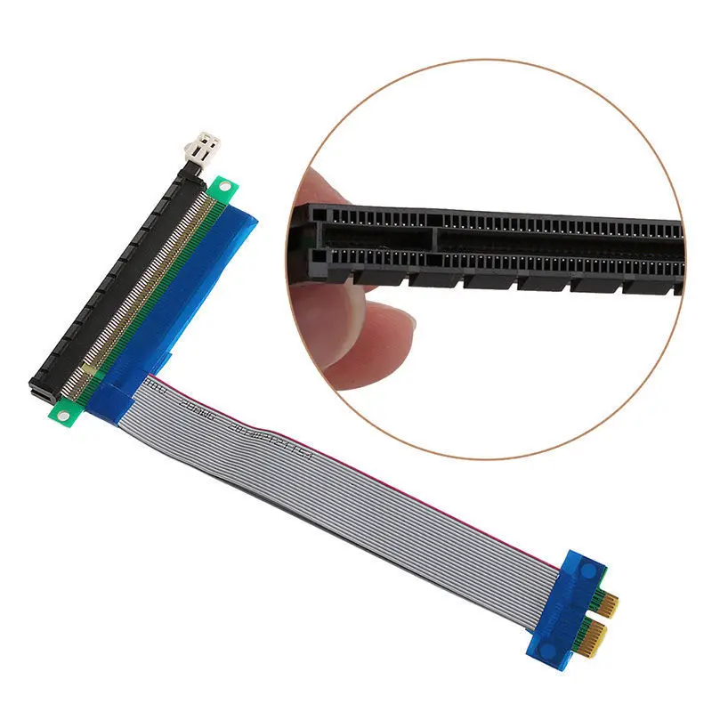 Новый гибкий плоский кабель PCIe PCI Express 1x до 16x расширитель Riser FFC E|Платы расширения|