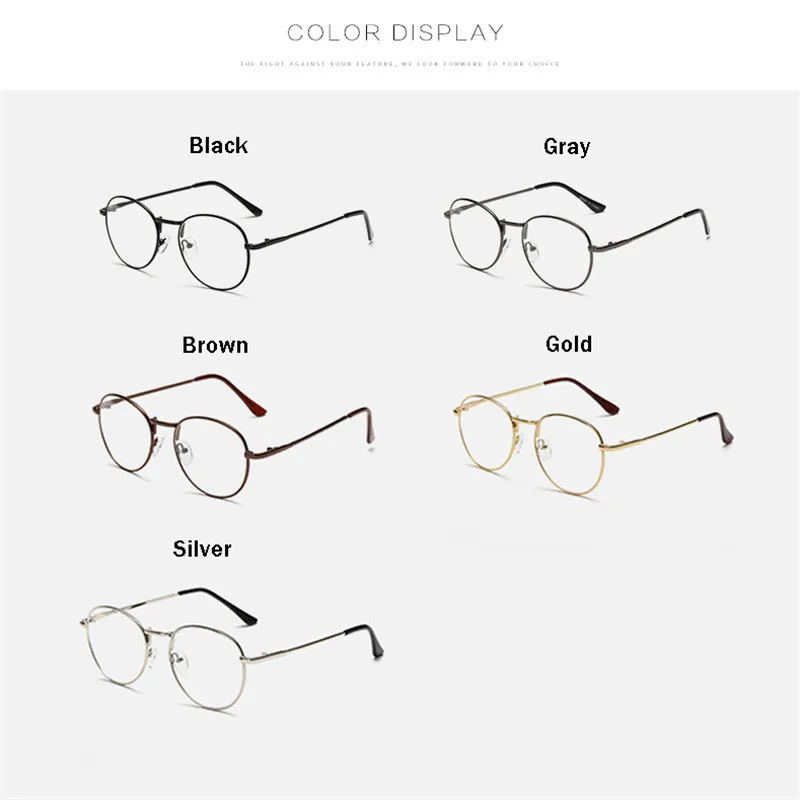 Iboode Ретро готовые оправы для очков при близорукости Женские винтажные металлические круглые очки для близоруких мужчин черные серебристые золотые очки леди