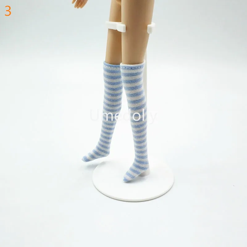 1 пара новые полосатые чулки для Barbies, Blyth, Momoko, Azone, 1/6 кукла licca носки одежда аксессуары