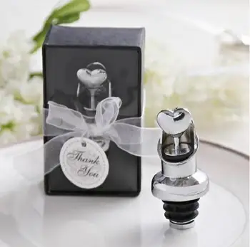 

Love Heart Wine Bottle Stopper Wine Pourer Wedding Favor