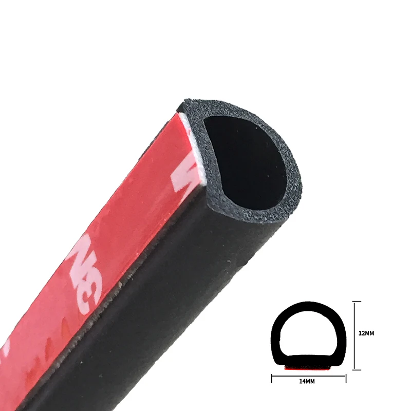 

4 Meters Big D Waterproof Big D and P Type Car Door Seal Strip Weatherstrip Sealing Hollow Strip Waterproof and Soundproof Strip