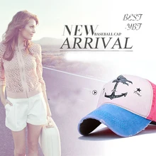 Wash Denim патч Защита от солнца пиратский якорь Бейсбол ковбой защиты кепки ретро джинсы для женщин Новая мода лето шляпа