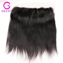 Gluna hair products Brazilian Virgin Hair Straight 8″-22″ Human Hair Extension Lace Frontal Closure 13*4 Swiss Lace DHL Free