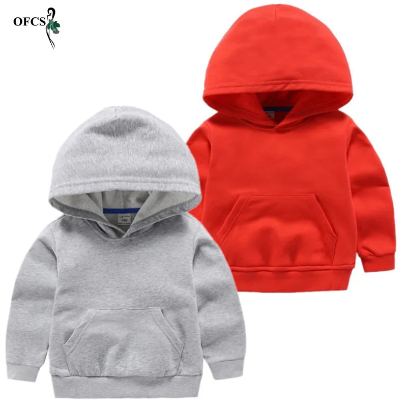 

OFCS NEW Retail Spring Children's Clothing Hooded Kids Boys Sweatshirts Casual Hoody Top Long Sleeve Girls Cotton Hoodies 2-8 Y