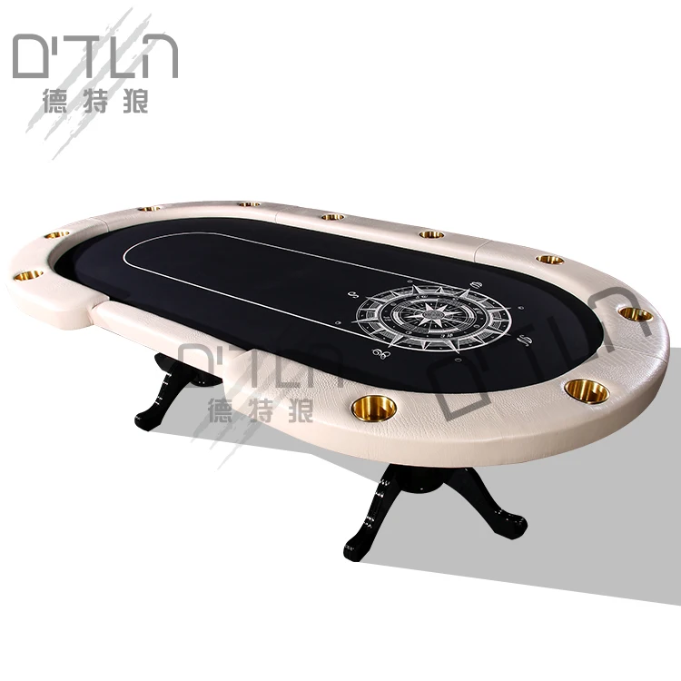 DTLN высококачественные кожаные перила nautical вилла Texas Hold'em стол роскошный изысканный деталь чип стол