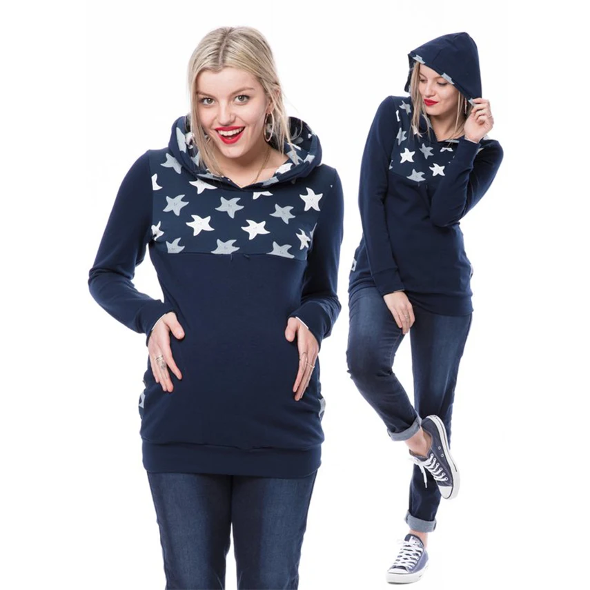 Thicken Nursing Mothers Breastfeeding Hoodie Sweatshirt Winter Maternity Clothing Pregnancy Lactation Clothes For Pregnant Women (12)