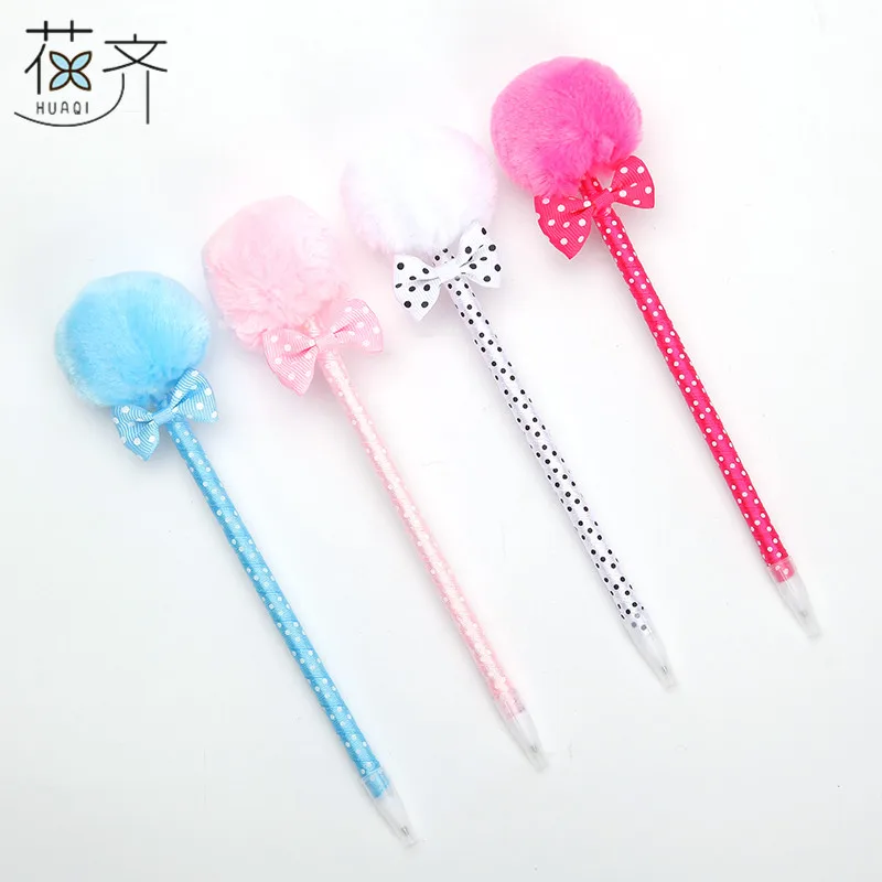 4 pcs/lot Student Prizes Creative Promotional Pens Balls Plush