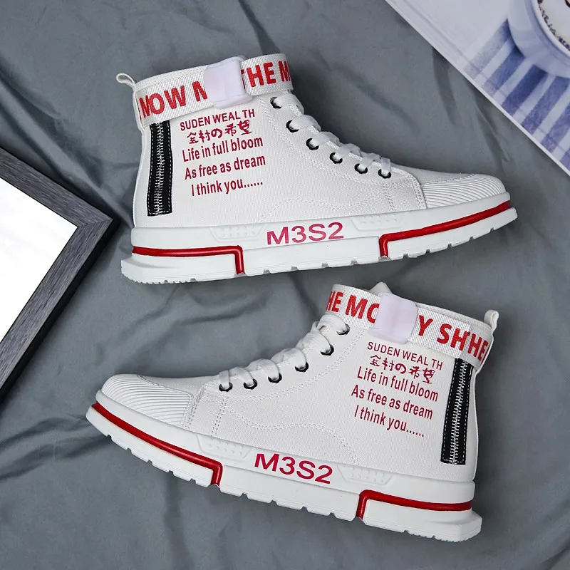 

high quality shoes for men factory direct sales leisure high-tops canvas shoes