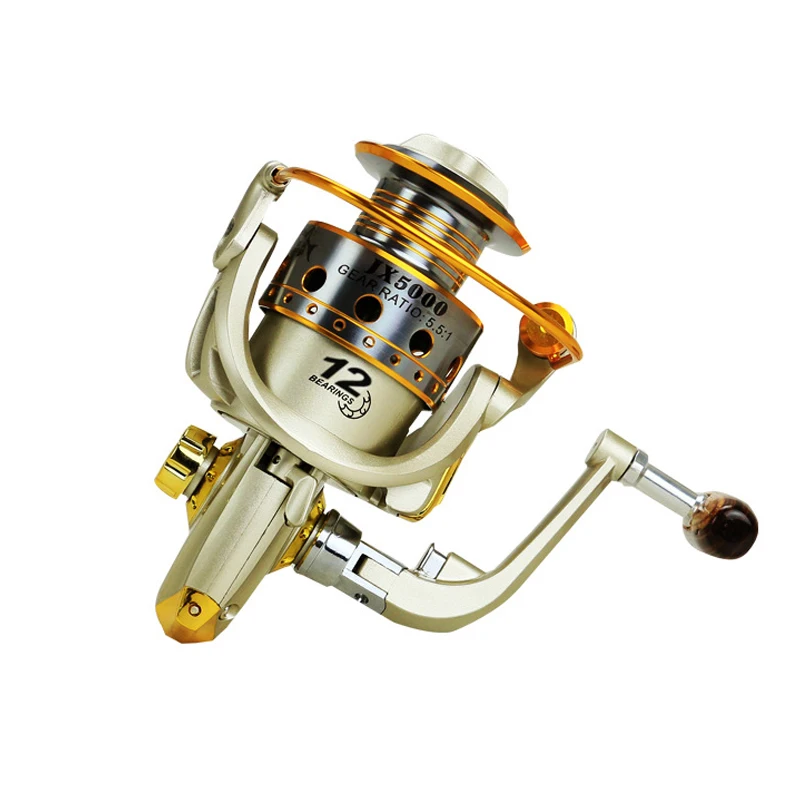 

12BB Fishing Spinning Reel Left/Right Collapsible Handle Fishing Reel Ultra Light Smooth Carp Fishing Reel Wheel JX 1000-7000