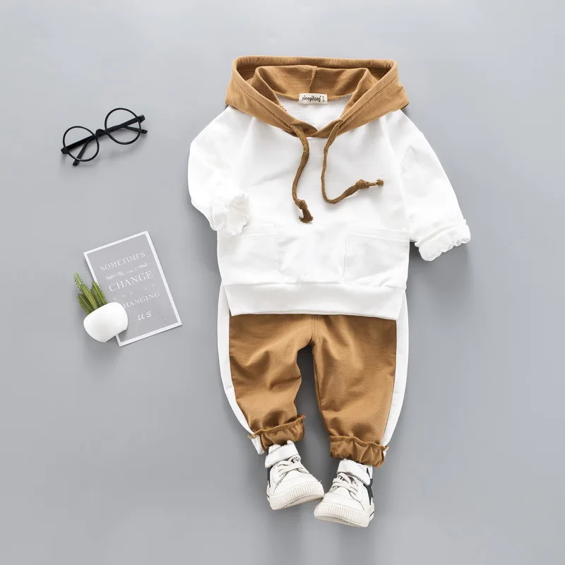 Одежда для новорожденных мальчиков г. Осенне-зимние комплекты одежды для маленьких девочек толстовка с капюшоном+ штаны, костюм Одежда для младенцев, костюм для малышей