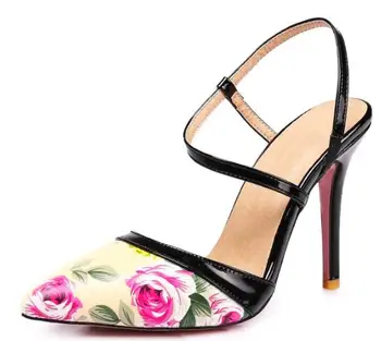 

Printed Gladiator Woman Ladis Wedding Shoes Women Pumps Summer Sandals High Heels Fashion Elegant Chaussure Femme C161616