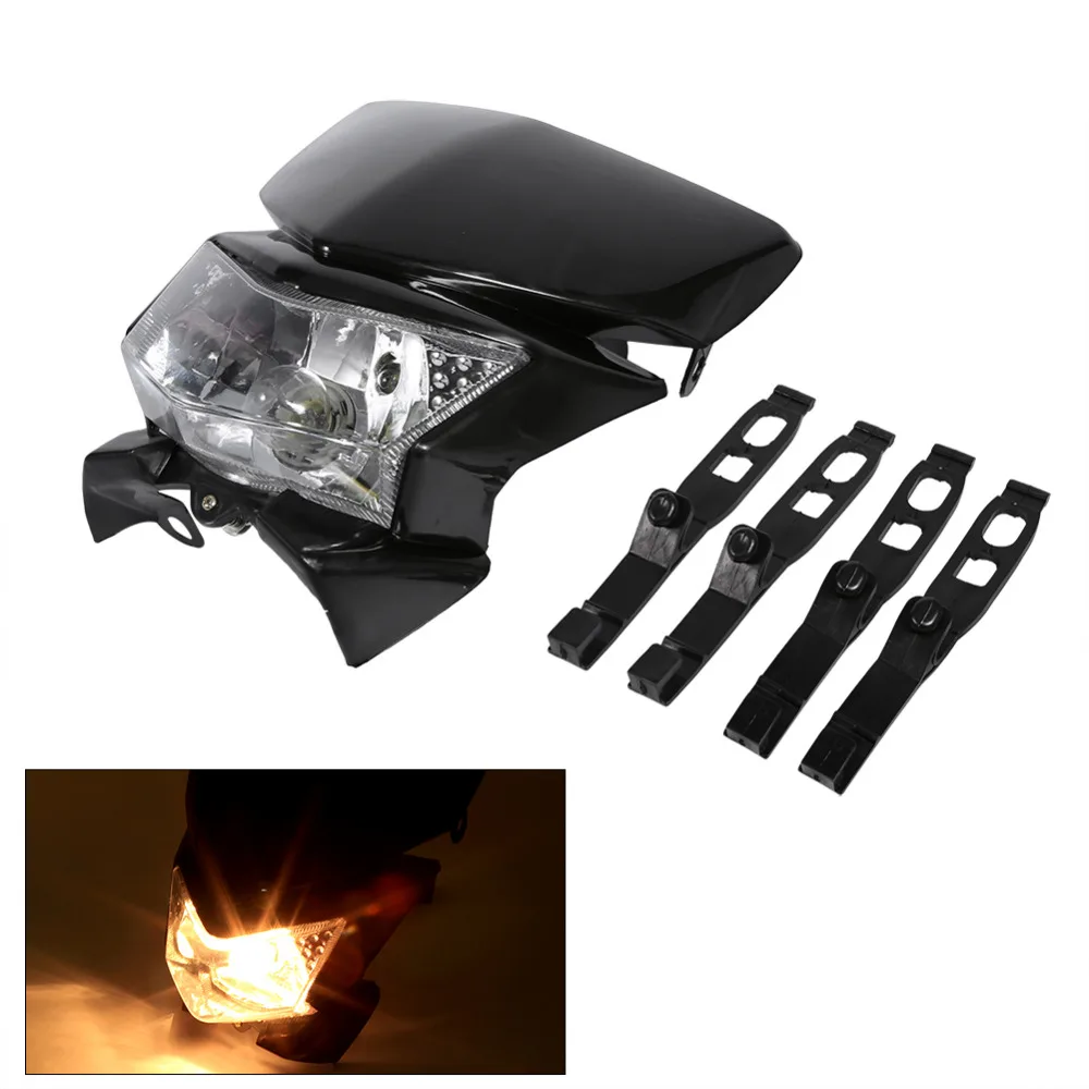 

Motorcycle Headlight Modified Accessories Headlight Lamp Motorbike Dirt Bikes Head Lamp Mask Refires 4wd For Yamaha For Honda