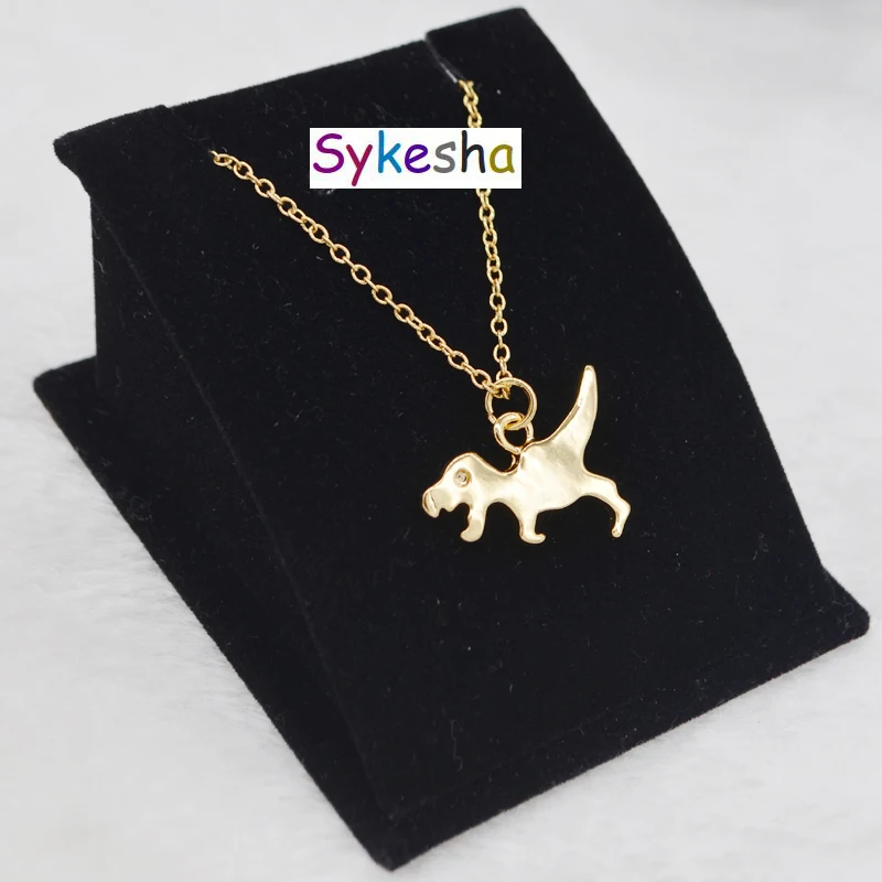 

Sykesha 2018 High Quality New Hot Dragon Pendant Statement Necklace Cute Dinosaur Charm Necklaces Animal Lovers Jewelry Gifts