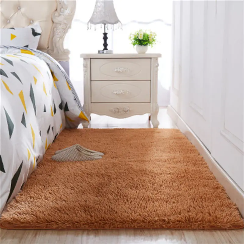 11 Colors Soft Non-Slip Carpets Modern Indoor Bedroom Bedside Mat Living Room Big Rug New Kids Floor Children Carpet Home Decor - Цвет: kaqise