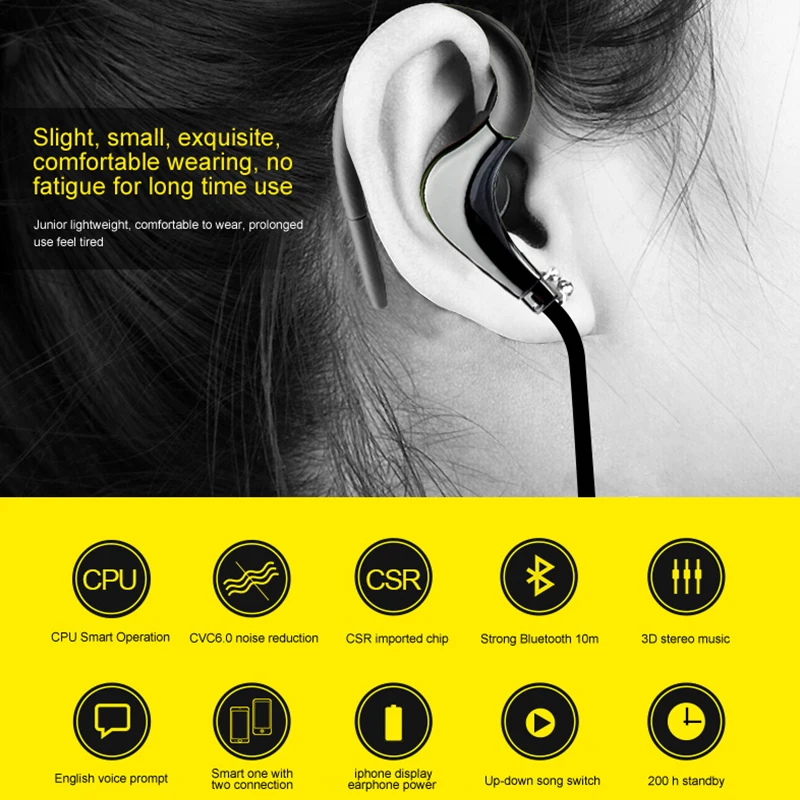 Спортивные Беспроводные Наушники AWEI A890BL Bluetooth наушники с микрофоном